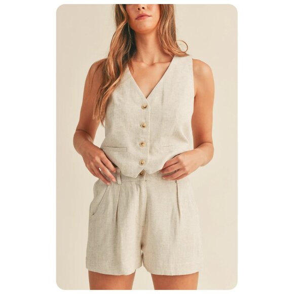 Mable Pants - NEW Mable Linen Blend SHORTS sz L